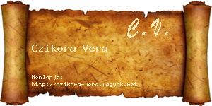 Czikora Vera névjegykártya
